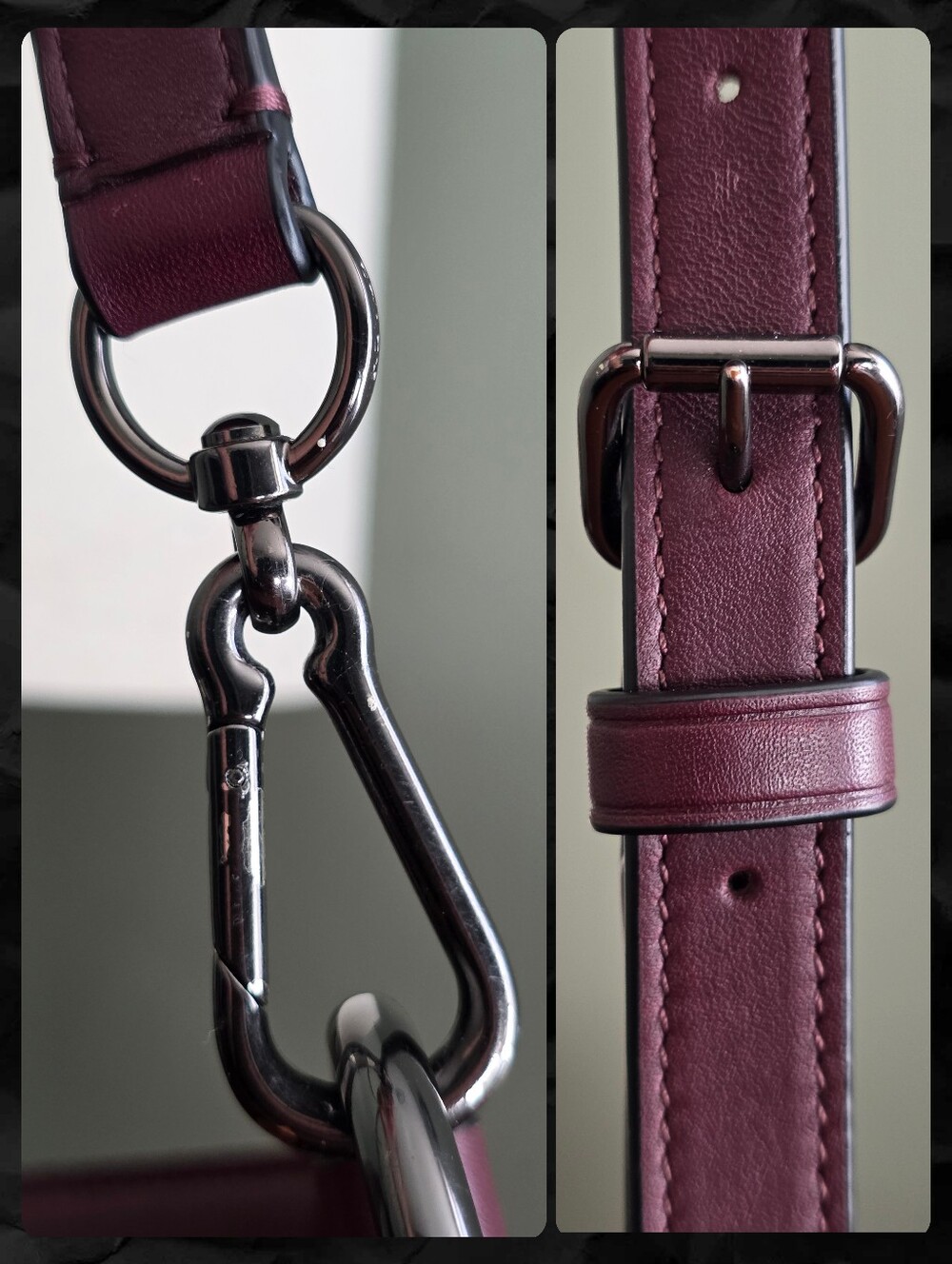 Coach 21025E Mae Hobo Oxblood Leather Shoulder Crossbody Bag - Picture 8 of 16
